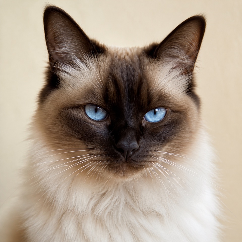 Balinese cat close-up portrait