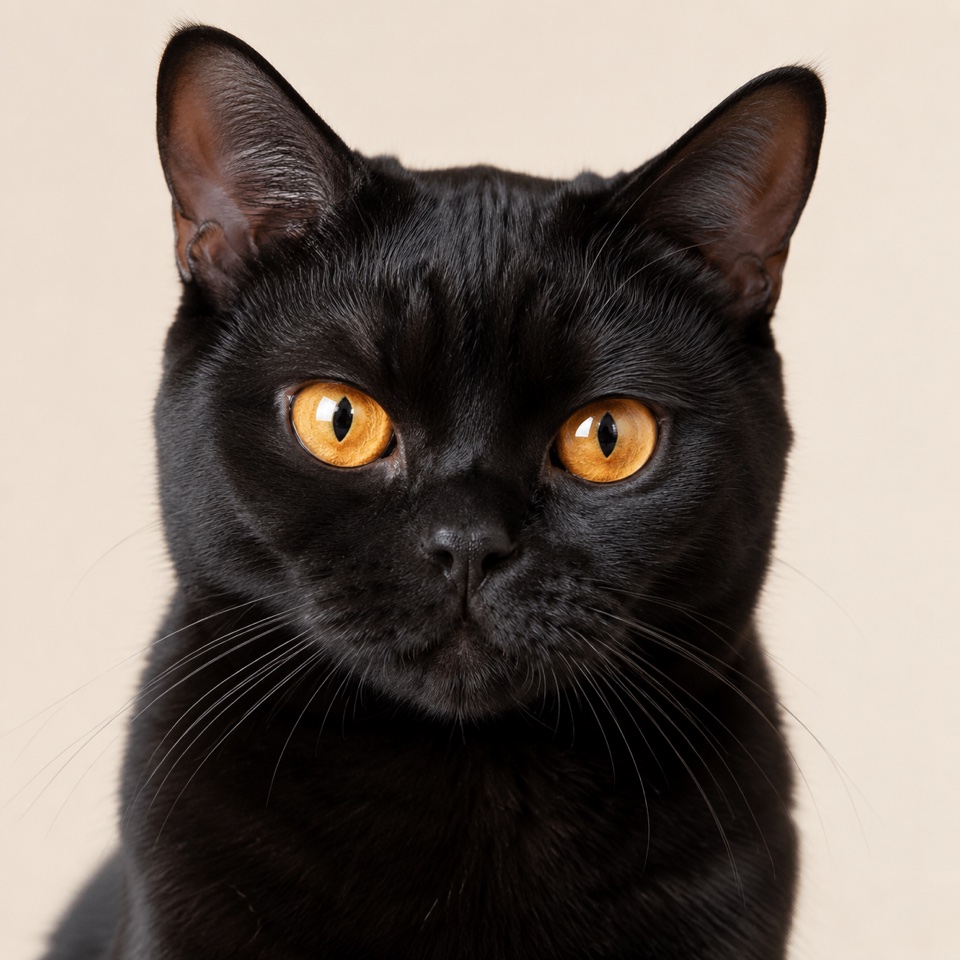 Bombay cat close-up portrait