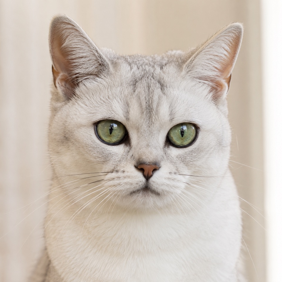 Burmilla cat close-up portrait