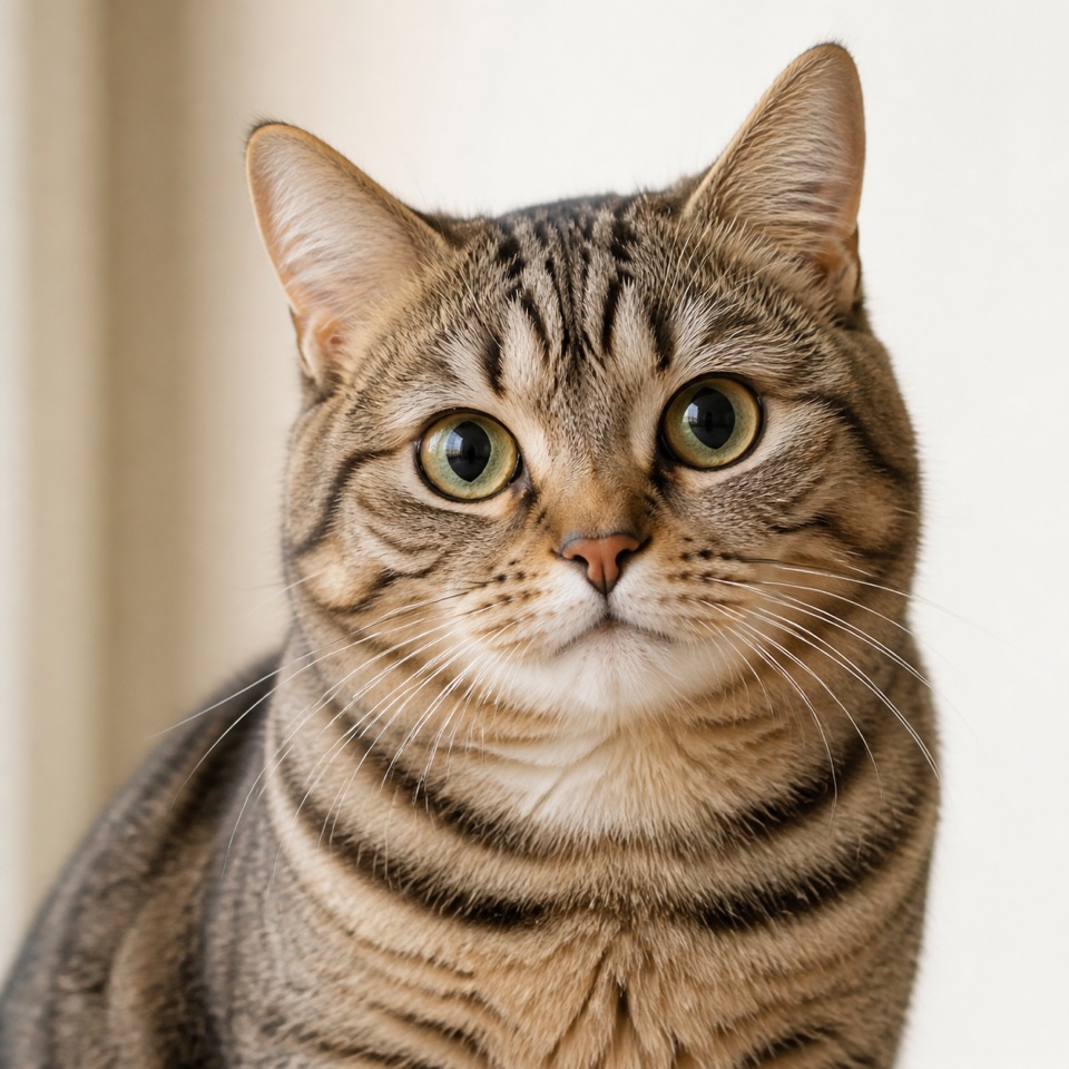 Munchkin cat close-up portrait