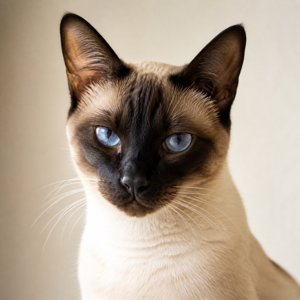 Siamese cat close-up portrait