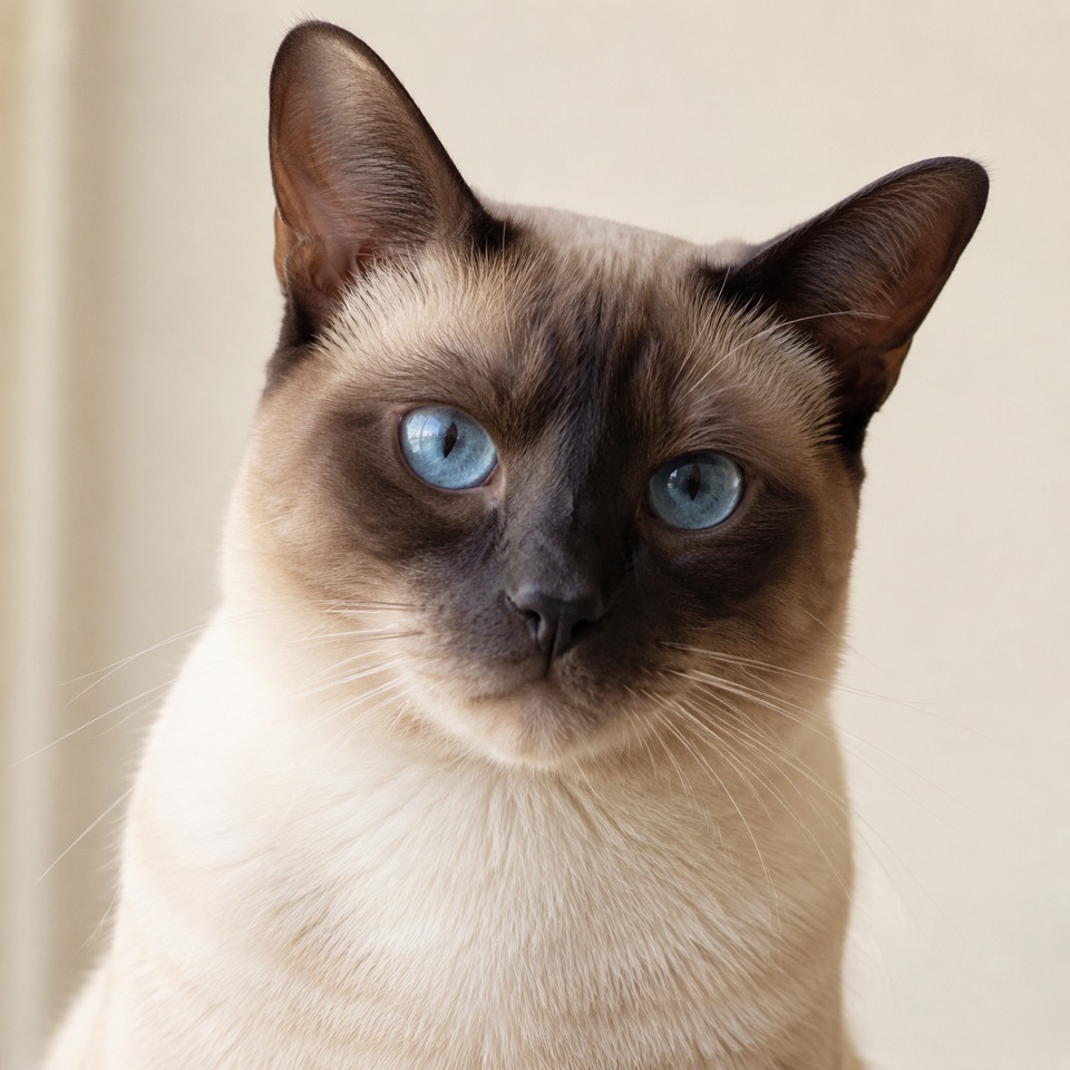 Thai cat close-up portrait